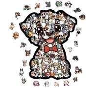 Wood Jigsaw Puzzle Wooden Dog Puzzle, for Dog Lovers with 160 Pieces, Fun Challenging Precise Toy for Kids Home Family Friends Indoor Wall Shelf Entertainment Activity Gift Option 2 Standard Edition