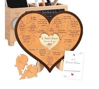 Wood Jigsaw Puzzles Heart - Romantic Wedding Souvenir, Custom-Style To My Love Heart Puzzle, Wooden Date Night Activity, Ideal for Valentine's Day