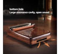 Wood Kalimba 21/17 Keys Portable for Party, Wedding Performance Finger Piano Adults Thumb Piano with Cleaning Cloth, Tune Hammer(17 keys)