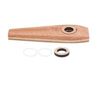Wood Kazoo Flute, Wooden Harmonica Guitar Accompaniment Instrument, Classic Buzzing Wind Music Tool with Surface, Includes 2 Flute Membranes and Cover for Kids Adults Beginn