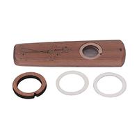 Wood Kazoo Flute, Wooden Play Instrument, Guitar Ukulele Accompaniment Harmonica with Diaphragm Wind Technology, Compact Portable Wind Instrument for Kids Adults Travel Outdoor (Walnut Wood)
