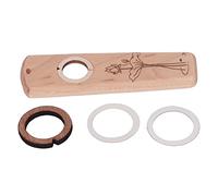Wood Kazoo Flute, Wooden Play Instrument, Guitar Ukulele Accompaniment Harmonica with Diaphragm Wind Technology, Compact Portable Wind Instrument for Kids Adults Travel Outdoor (Maple)