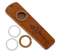 Wood Kazoo for Adults Easy to Play Brown Wood Flute Structure
