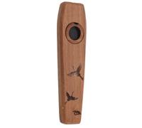 Wood Kazoo Instrument Brown Wooden Accompaniment for Beginners and Adults