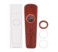 Wood Kazoo, Lightweight Portable Musical Instrument Gift with Classic Timbre Handmade for Choirs and Bands (Rosewood)