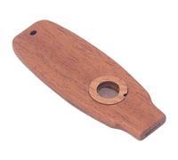 Wood Kazoo, Vintage Mahogany Kazoo Flute with Lanyards Bright Sound Rich and Full Sound Quality for Daily Practice Lessons Stage Performances (Type 2)