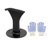 Wood Kindling Splitter, Manual Log Splitter Wedge, Forged Steel Firewood Cutter with 2 Screws and Gloves, Portable Wood Chopping Tool for Fireplaces Stoves Pizza Ovens and Campfire (Black)