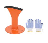 Wood Kindling Splitter, Manual Log Splitter Wedge Made of Forged Steel, Firewood Splitter for Fireplaces Stoves Pizza Ovens with Screws and Gloves for Safe Easy Kindling (Orange)