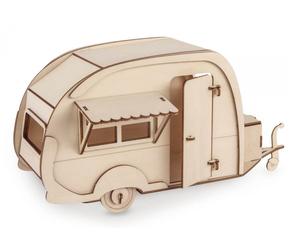 Wood Kit 3D Caravan 40-tlg Nature 360x150x180mm New Model Building Kit