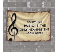 Wood Kitchen Decor Something Music Is The Only Meaning The Soul Needs. Tapestry Room Stuff Gifts For The Office(75X100CM)