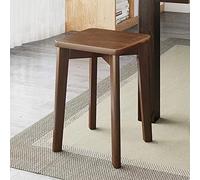 Wood Kitchen Stool with Soft Cushion, Stackable Farmhouse Bar Stools - Modern Dining Chair for Kitchen Island