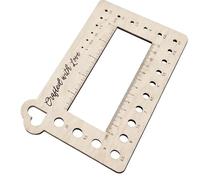 Wood Knitting Gauge Ruler Guide Knitting Tool Sewing Measure Ruler for Quick and Accurate Stitching Checks Yarn Guide Crocheting Tool