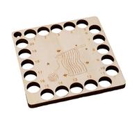 Wood Knitting Needle Gauge And Ruler Knitters Square Measuring Tool Crochet Accessories Gauge Square With Scale