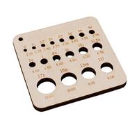 Wood Knitting Needle Gauge And Ruler Knitters Square Measuring Tool Crochet Accessories Gauge Square With Scale