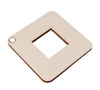 Wood Knitting Needle Gauge And Ruler Knitters Square Measuring Tool Crochet Accessories Gauge Square With Scale