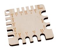 Wood Knitting Needle Gauge And Ruler Knitters Square Measuring Tool Crochet Accessories Gauge Square With Scale