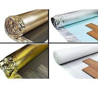 Wood & Laminate Underlays - Floor Leveling & Damp Proof Membrane Properties - 2mm 3mm and 5mm Thickness - Heat Insulation & Sound Proofing (3mm DPM Silver (1m x 7.5m))