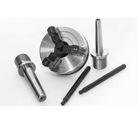 Wood Lathe Chuck,3 inch 3 jaw With MT-1 and MT-2 Arbor Shank