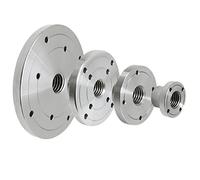 Wood Lathe Chuck Face Plate Set of 4, 1" X 8TPI Thread Flange Faceplate Woodworking Turning Tools