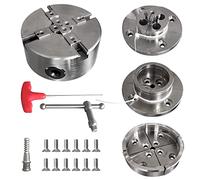 Wood Lathe Chuck Set 1" x 8 tpi， 4 inch 4 jaw self-Centering Woodturning Chuck for Lathe