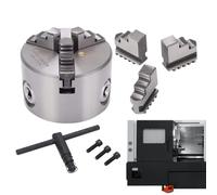 Wood Lathe Chuck with T-Key Wrench 3-Jaw Attachments