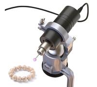 Wood Lathe Polishing Machine, Adjustable Speed Bead Milling Tool with Rapid Heat Dissipation, 80W High Power for Woodworking Model Making