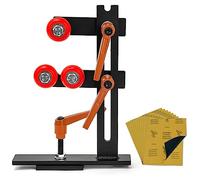 Wood Lathe Steady Rest, JAZORR L Shape Woodworking Steady Rest, Lathe Tool Rest, Wood Lathe Tools, Wood Lathe Tools and Accessories with Three Metal Fixing Wheels(Yellow)