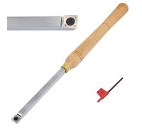 Wood Lathe Turning Tools Rougher Carbide Tipped Lathe Chisel Tool 18 Inches Full Size with Square Carbide Insert 15X15x2.5Mm with Radius and A Screw for Wood Hobbyist Or DIY Or Carpenter