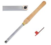 Wood Lathe Turning Tools Rougher Carbide Tipped Lathe Chisel Tool 18 Inches Full Size with Square Carbide Insert 15X15x2.5Mm with Radius and A Screw for Wood Hobbyist Or DIY Or Carpenter
