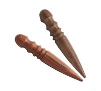 Wood Leather for Edge Burnisher and Polishing Tool, 15cm Sanding for DIY Leathercraft, Handmade Leather Working Tool with Comfortable Grip for Belts and Small Curved Areas,Ebony