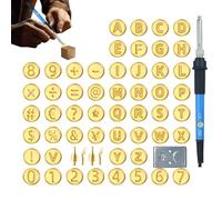 Wood Letters, Wood Burning Kit with Letters Stamps | Wood Carving Set Alphabet Engraving Kit - Ergonomic Craft Tools, Symbol and Number, Hot Stamps Tool P