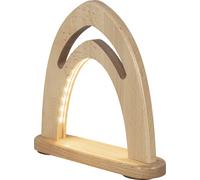 Wood Light Point Border Unlit With LED Light 25x24x6cm Empty Decor Arch