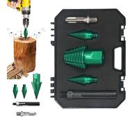 Wood Log Splitter Drill Bit, Firewood Cone Driver, Heavy-Duty Steel Tool, Removable Hex Shank Design for Home Repair, Crafting, Furniture Assembly, Farm, Camping, Outdoor Chopping Tasks