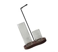 Wood Look Inverted Incense Burner Set For Yoga Enthusiasts Meditation Practitioners And Aromatherapy Integration Needs(B)