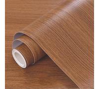 Wood Look Self-Adhesive Table Cover - Glossy PVC Fur Wallpaper Waterproof & Easy Peel for Kitchen Dining Room Office - 1.80x300cm (Choose Your Style)