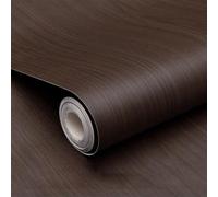 Wood Look Self-Adhesive Table Foil - Glossy Waterproof PVC Fur Sticker Easy Peel Tablecloth Wallpaper for Kitchen Dining Room & Office 7.80x300cm (W)