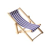 Wood Lounger Toy Figure Model Realistic Vintage Realistic Dollhouses Pretend Girls Vintage Realistic Deck Chair Toy Miniature Beach Chair For For Dollhouses