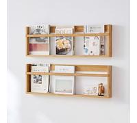 Wood Magazine Rack Wall-Mounted Magazine Book Storage Hanging File Organizer for Entryway, Office, Living Room, Waiting Room, Kids’Room/a/60 * 7 * 30Cm
