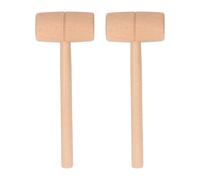 Wood Mallet Set with Inset Joint Construction for Furniture Assembly Woodworking and Seafood Cracking 2 Piece Small Wooden Hammer for Professional Carpentry and Industrial (Medium: Approx.
