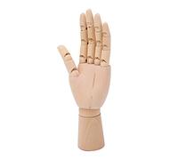 Wood Mannequin Hand, Artist Hand Model, Flexible Joints Fingers Drawing Mannequin Hand Practice Hand for Home Decorations, Sketching, Drawing, Photography Props (18CM wooden hand