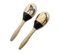 Wood Maracas Solid Hardwood Sand Hammer Shaker With Beautiful Patterns Educational Percussion Musical Instrument Kid Toy Solid Wood Maracas