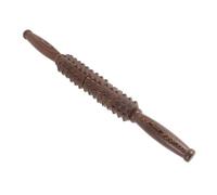 Wood Massage Roller for Back, Neck, Shoulders, Legs | Portable Multipurpose Tool, Office and Home Use, Brown Finish, Helps Leg Fatigue and Flexibility