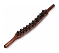 Wood Massage Tools 31 Bead 23in Massage Stick Ergonomic Cellulite Massager with Non-Slip Handle Polished Multi-Purpose Tools for Full Body, Guasha Wood