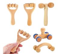 Wood Massage Tools,Yiyifor Set of 5 Maderoterapia Kit,Wood Therapy,Wooden Massage Stick,Body Sculpting Massager, for Relieve Pain to Neck,Legs,Back