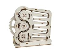 Wood Mechanical Building Toys Marble Run Track Children Small Inventions