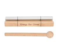 Wood Meditation Chime Bell, Aluminum Alloy Hand Chime with Cherry Wood Base, Single Soothing Tone for Yoga Mindfulness Sound Healing, Includes Drumstick for Relaxation (Type 1)