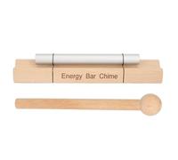 Wood Meditation Chime, Mindfulness Aluminum Alloy Hand Bell, Single Sound Percussion Instrument for Relaxation, Cherry Wood Chime with Drumstick for Yoga and Meditation Practices (4096)