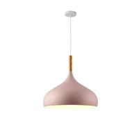 Wood Metal Colorful Pendant Light Fixture - Creative Nordic Hanging Lamp, Simple Indoor Single Pendant Lighting, Farmhouse for Kitchen Island, Dining Table, Bar Counter, Entrance
