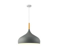Wood Metal Colorful Pendant Light Fixture - Creative Nordic Hanging Lamp, Simple Indoor Single Pendant Lighting, Farmhouse for Kitchen Island, Dining Table, Bar Counter, Entrance