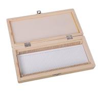 Wood Microscope Slide Organizers Case Metal Buckle Designing Holds 50PCS Prepared Specimens Biology Glass Slides Large Capacity Microscope Slide Organizers